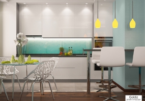 Дизайн интерьера кухни-гостиной ЖК "Дом у пруда" - Дизайн интерьера квартир. Заказать дизайн дома