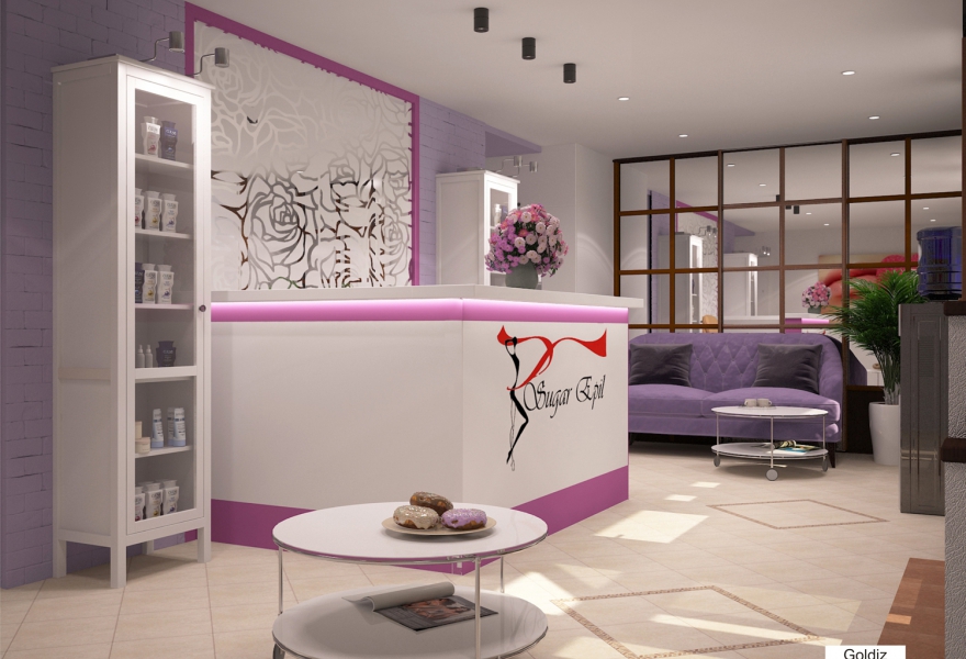 Реализованный дизайн-проект салона красоты в Екатеринбурге - Дизайн интерьера квартир. Заказать дизайн дома