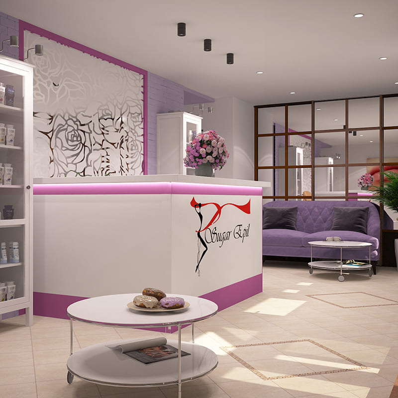 Дизайн салона красоты в современном стиле минимализм