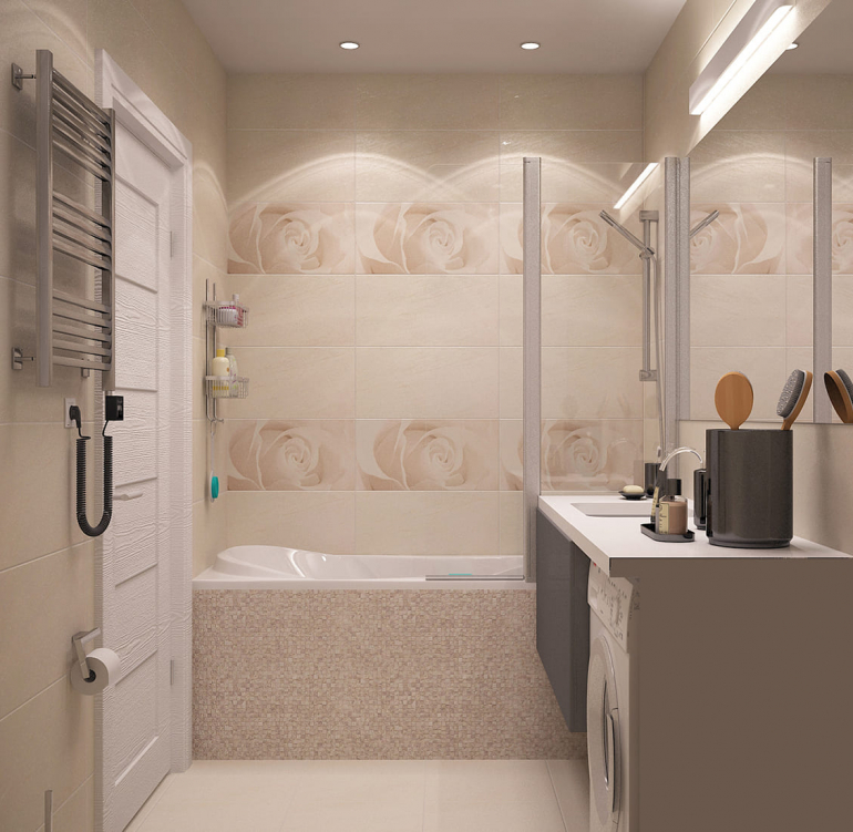 Ванная комната с уютной подсветкой и стильными аксессуарами. Элементы освещения подчеркивают минималистичный стиль, создавая атмосферу уюта и спокойствия.